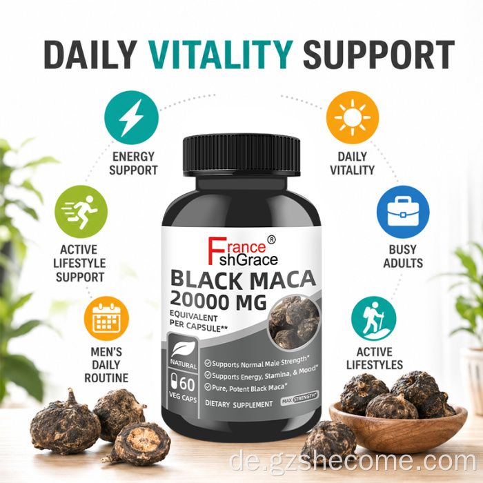 Shecome Black Maca Kapseln 20000 mg Penisvergrößerungspillen